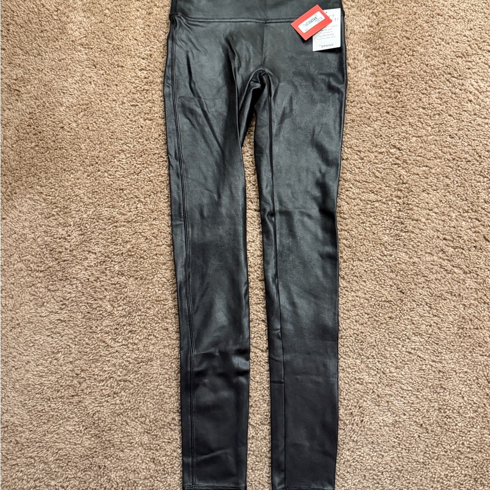 SPANX Shiny Faux Leather Leggings